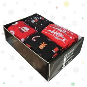 Різдвяний набір від 1and1 з 4 пар утеплених BLACK and RED Чоловічі на сайті 1and1 socks