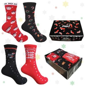 Різдвяний набір від 1and1 з 4 пар утеплених BLACK and RED Чоловічі на сайті 1and1 socks