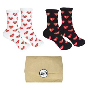Набір « WHITE&BLACK серця » із 2 пар шкарпеток на сайті 1and1 socks