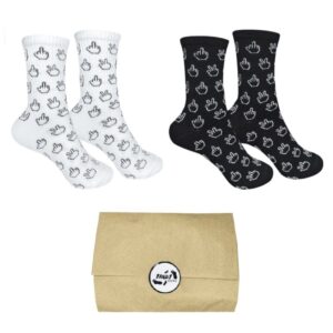 Набір із 2-х пар шкарпеток « White&Black fingers » на сайті 1and1 socks