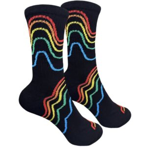 Шкарпетки від 1and1 з малюнком Веселка чорні на сайті 1and1 socks